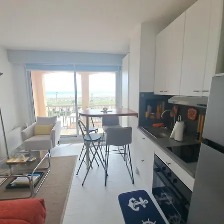 Centre De Barcares Vue Mer Exceptionnelle Studio 4 Couchages Piscine Parking Libre 4 Jusqu'Au 11 Juillet